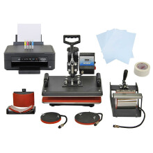 Wärmepresse 5 in 1 Multifunktions-Combo & Drucker Sublimation Tee Mug Transfer