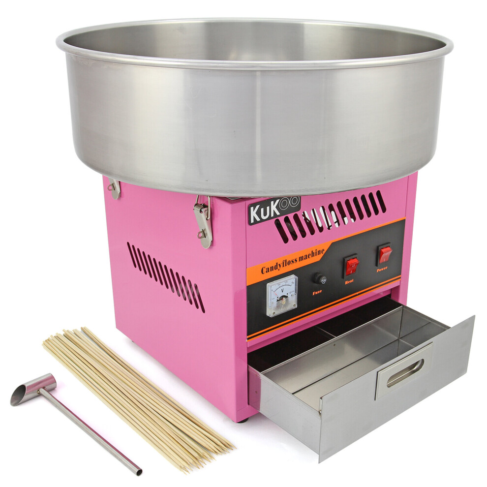 KuKoo Candy Floss Making Machine Cotton Candy Maker Sugar Party Fair FREE sticks