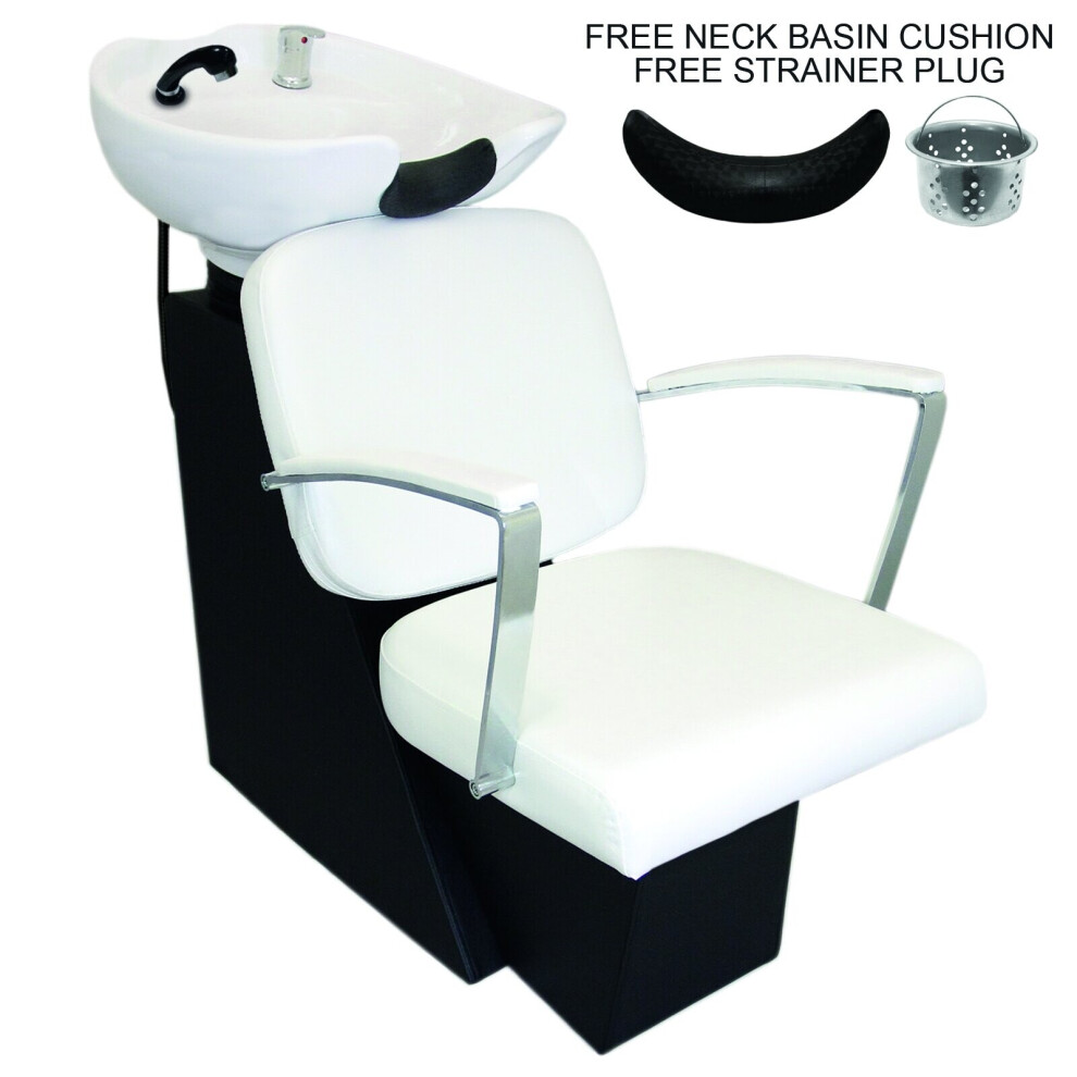 Salon Chair Backwash Hair Barber Hairdressing Sink Shampoo Back Washing White