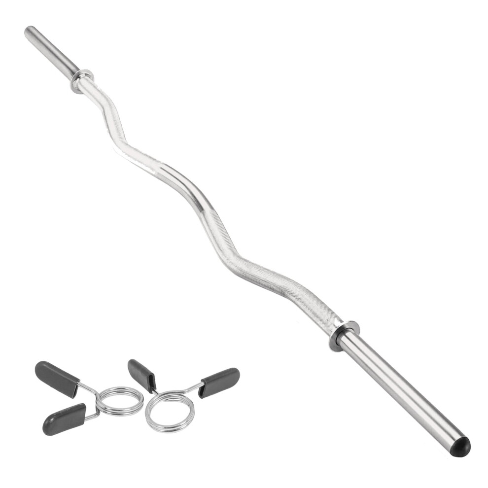 Body Revolution EZ 1" Barbell Bar 1.2m Spinlock Collar