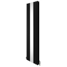 Ovaler Spiegelheizkörper & Ventile - 1800mm x 500mm - Weiß