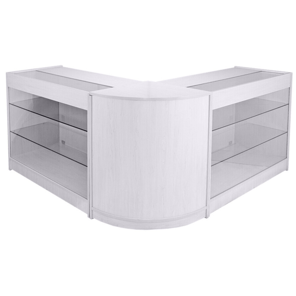 Shop Counter Retail Shelves Storage Display Cabinet Showcase Glass Capricorn