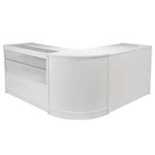 Draco Retail Display Shop Theken Set Glas Vitrine Schrank Einheit weiß