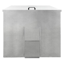 500kg Coal Storage Bunker - Galvanised Steel, Rust & Rodent Proof, Raised Base, Top-Load Hatch, Front Access Door, Includes Shovel