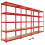 4 x Z-Rax Rot 90cm Lagerregal mit Gratis Gummihammer 1