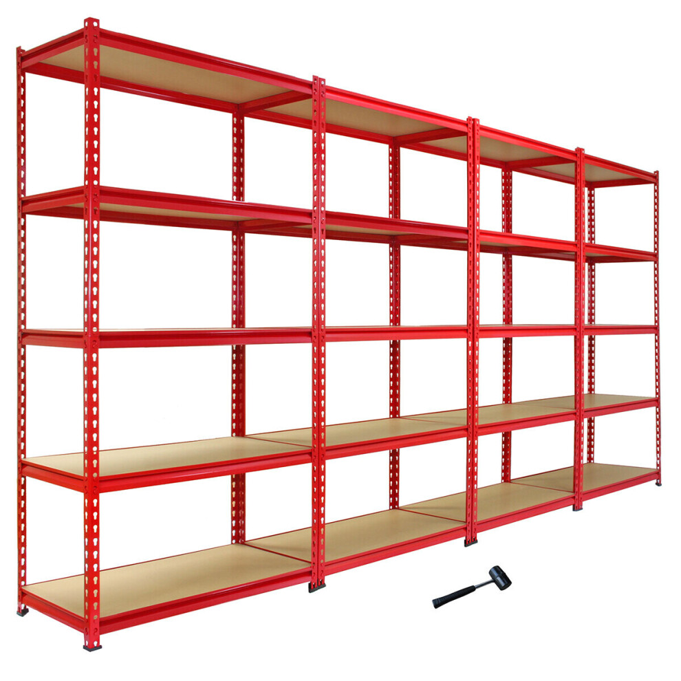 4 Heavy Duty Shelving Racking Garage 5 Tier Storage Units Metal Shelves Bays