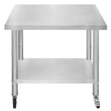 Catering Arbeitstisch Tisch Edelstahl Food Prep Küche Mobile 90cm x 76cm