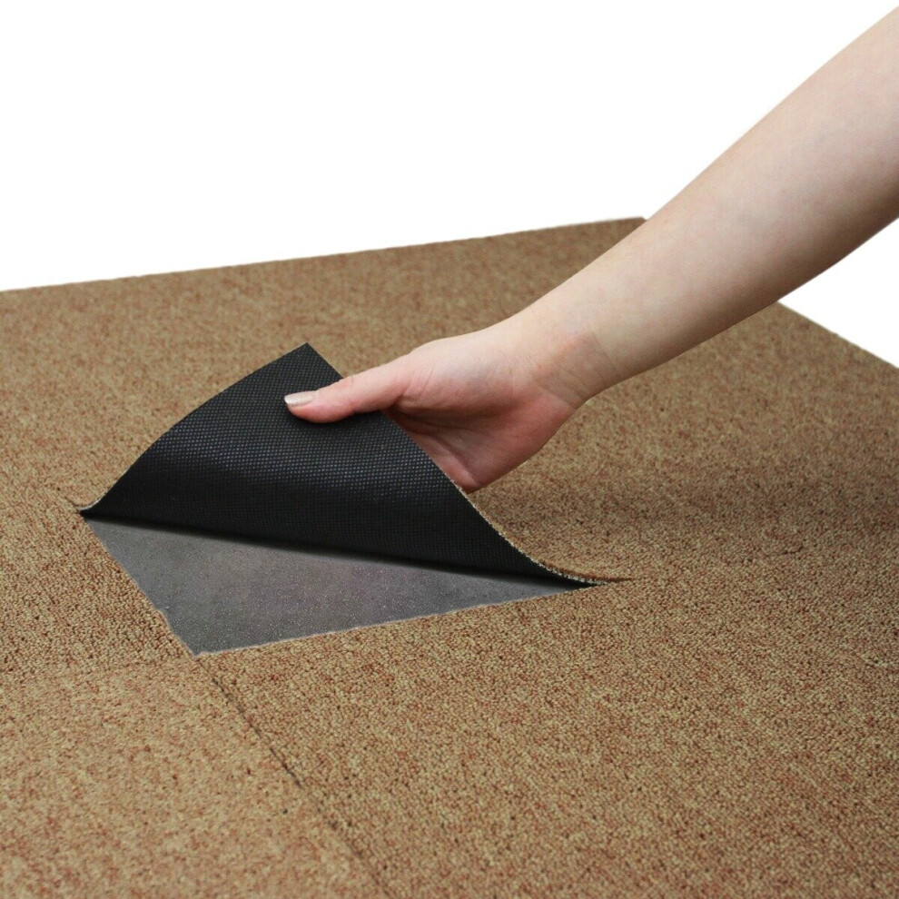 40 x Carpet Tiles Sand 10m2 Heavy Duty Commercial Retail Office Flooring