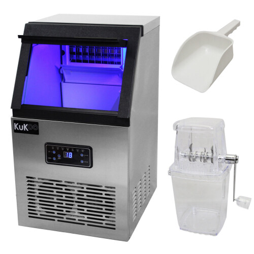 KuKoo Commercial Ice Maker Stainless Steel Machine 40kg/24hr Restaurant Bar IceMaker