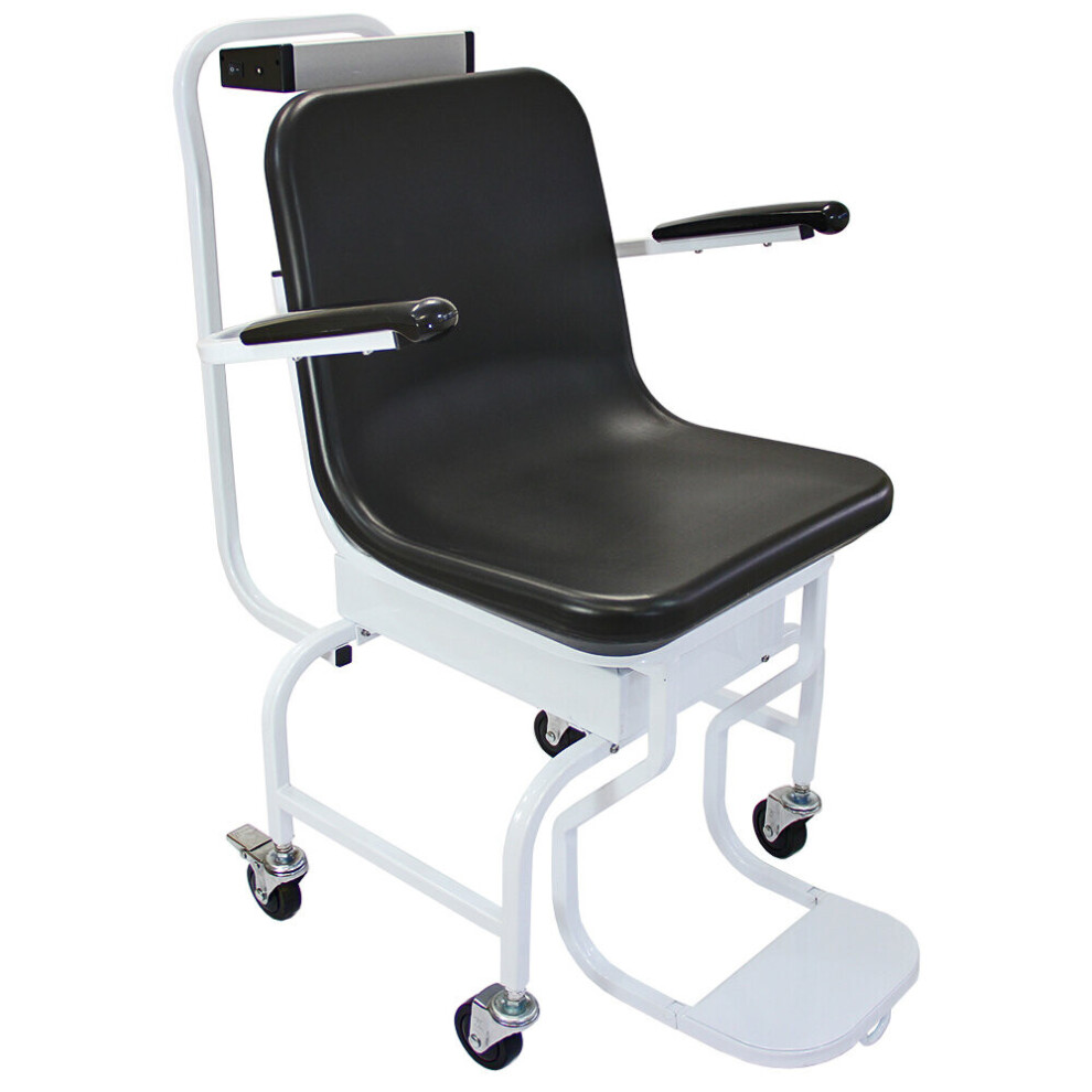 Wheelchair Scales: Digital Medical Chair Weighing Scale, 200kg, 100g, KG/LB, Hold, Tare, Foldable Arm/Foot Rests (10278/10279)