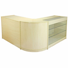 Retail Counter Ahorn Shop Display Storage Cabinet Abschließbare Glasvitrine Saturn