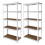 MonsterShop 2x 5-Tier White Racking Units Heavy Duty Storage Rack Garage Warehouse Shed 1