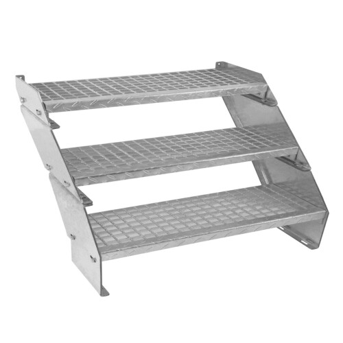 Scala zincata regolabile a 3 elementi - larghezza 900 mm