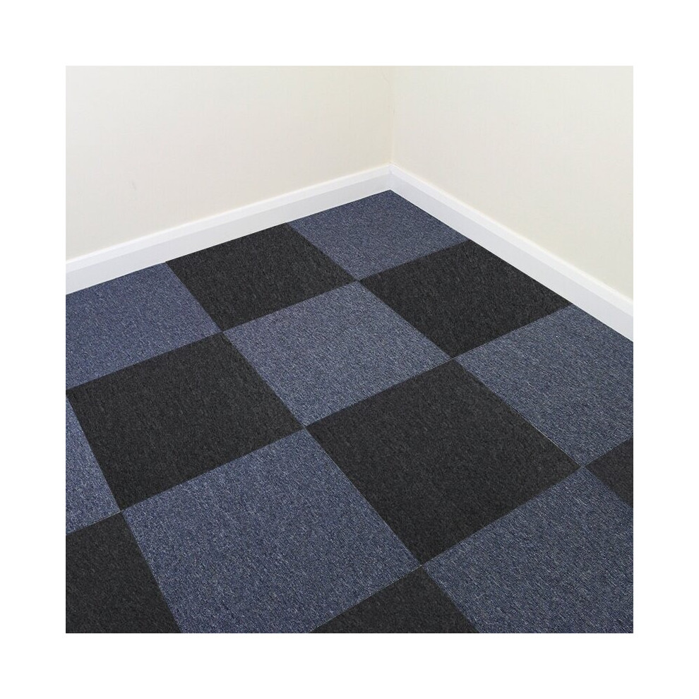 20 X Charcoal Black Carpet Tiles 5M2 Heavy Duty Commercial Grey Premium Flooring 5055986133384