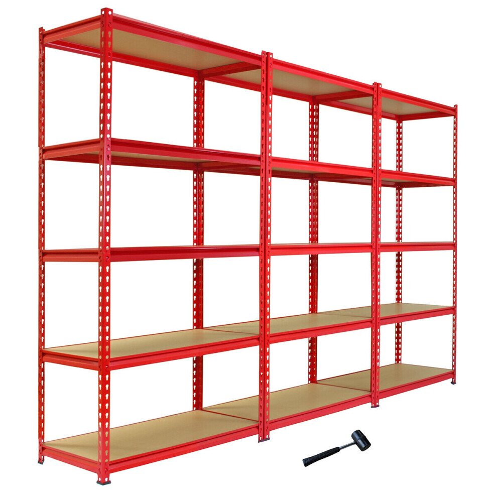 3 Garage Shelving Racking 90cm Storage Units Heavy Duty Metal Shelves 5 Tier