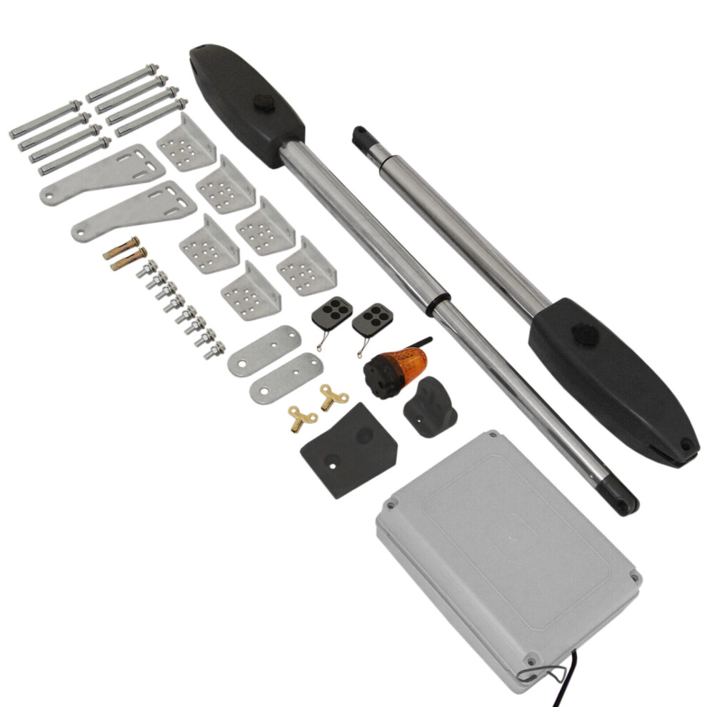 Electric Swing Gate Opener Operator Dual Arms Remote Control Automatic Door Kit