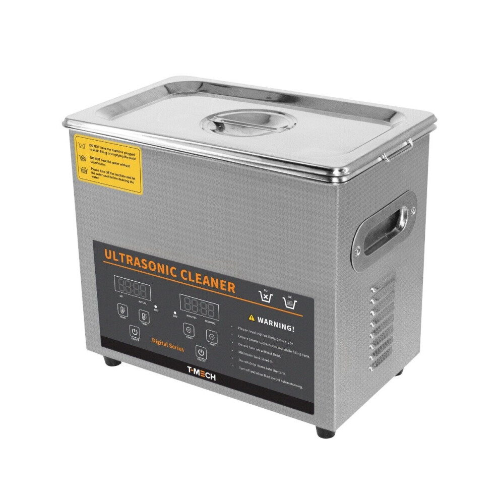 T-Mech Digital Ultrasonic Cleaner 3L Steel Ultra Sonic Bath Cleaning Tank Timer Heater