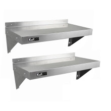 2 x KuKoo Stainless Steel Catering Shelves 900mm x 300mm Commercial Kitchen