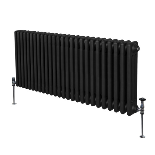 Παραδοσιακό θερμαντικό σώμα 3 στηλών - 600 x 1192 mm - μαύρο