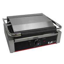 Presse à panini KuKoo Pro – Gril toastie professionnel, 2,2 kW, plaques fonte, égouttage inclus, nettoyage facile