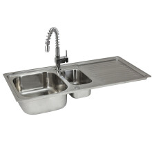 Küchenspülen 1,5 Schüssel Edelstahl Küchenspüle Reversible Double Basin