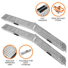 Motorbike Ramps Folding Motorcycle Loading Van Steel Heavy Duty Track Day Bike