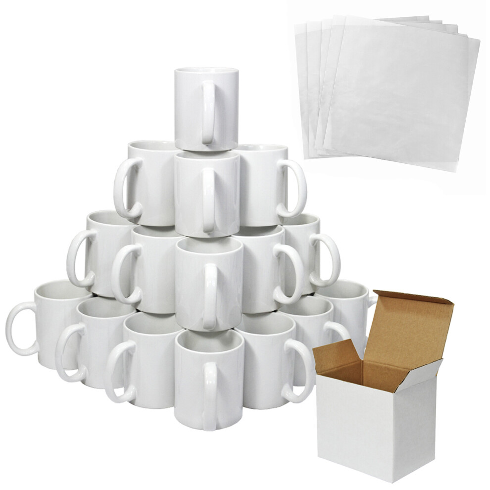 Sublimation 36 Mugs White 11oz Coated Cup Blank Transfer Box