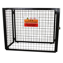 Botella de Gas Cilindro Plegable de Seguridad de Almacenamiento de Botellas Jaula de Malla de Acero Galvanizado 900mm
