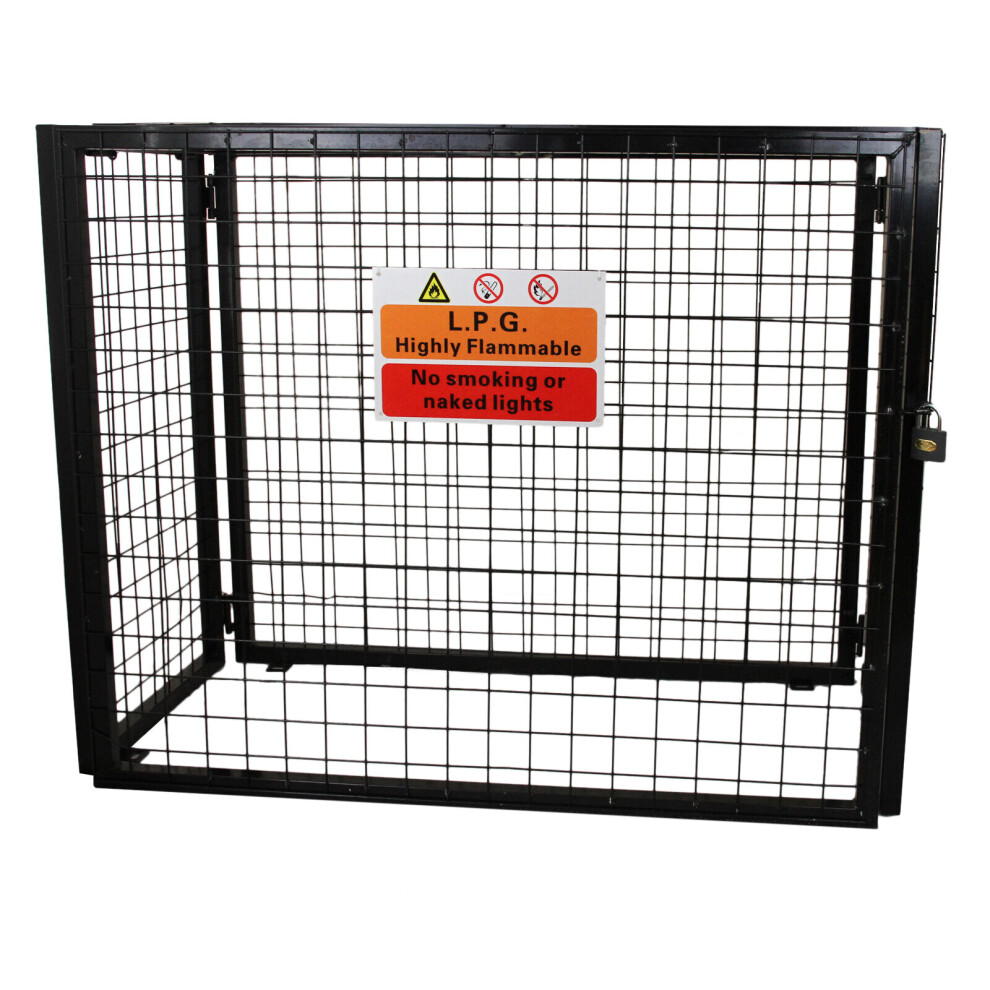 Gas Bottle Collapsible Cylinder Bottle Storage Security Galvanised Steel Mesh Cage 900mm