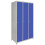 Lockerkast Metaal - Blauw - Driedeurs - Flatpack 1
