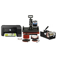 Heat Press 5in1 Combo T-Shirt Mug Cap Plate Sublimation Transfer Printer Package