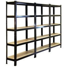 Monster Racking T-Rax kraftige reoler, sorte, 75 cm B, 30 cm D, sæt med 3