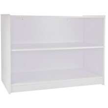 Retail Shop Counter Till Block Display Storage Cabinet Shelves White A1200