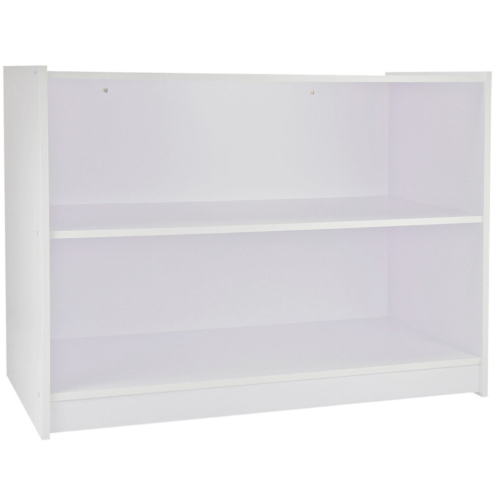 Retail Shop Counter Till Block Display Storage Cabinet Shelves White A1200