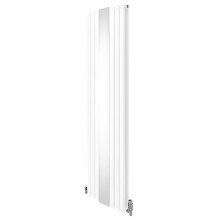 Ovális tükrös radiátor szelepekkel - 1800 mm x 500 mm - fehér