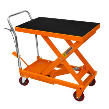 Plataforma de tesoura de elevaÃ§Ão de mesa hidrÃ¡ulica Carrinho mÃ³vel de 500KG