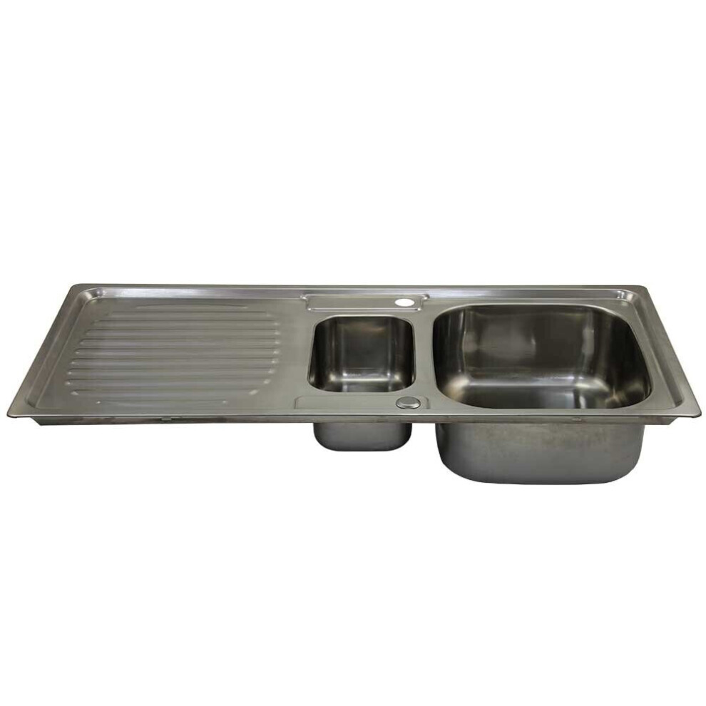 Kitchen Sinks 1.5 Bowl Stainless Steel Kitchen Sink Reversible Double Basin