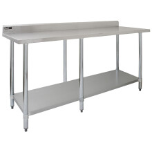 7FT Küche Arbeitstisch Catering Tisch kommerziellen Edelstahl Prep Oberfläche