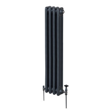 Hagyományos 3 oszlopos radiátor - 1500 x 202 mm - Antracit szürke