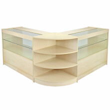 Einzelhandels-Theke Ahorn Shop Display Storage Cabinets Glasböden Showcase Orion