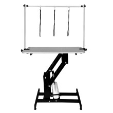 Hydraulische Pet Dog Grooming Tabelle höhenverstellbar H Bar Schwarz & Grau