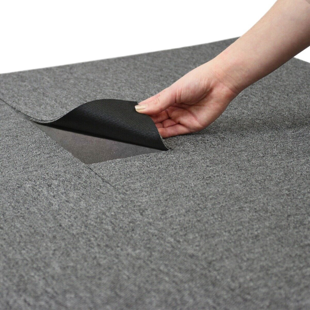 40 x Carpet Tiles Anthracite 10m2 Heavy Duty Commercial Retail Office Flooring