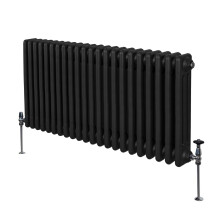 Traditionele 3-Kolom Radiator - 600 x 1012 mm - Zwart