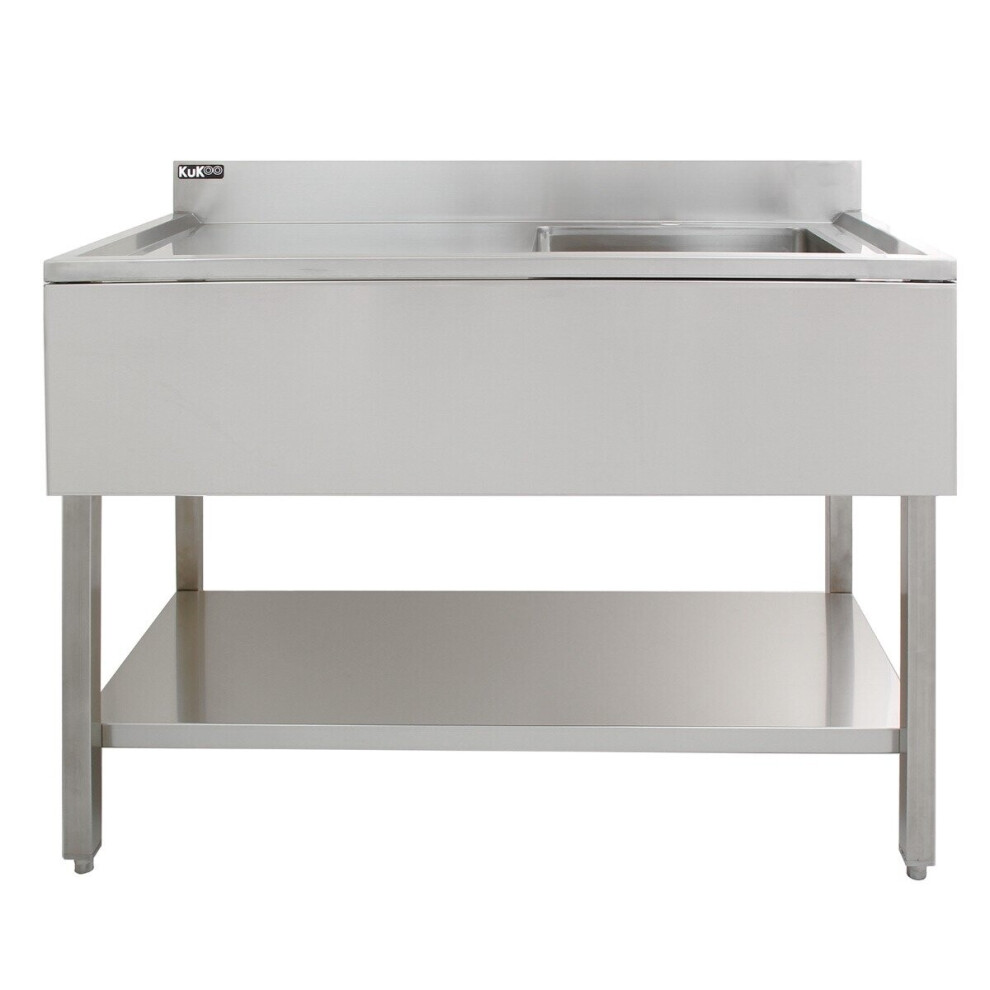 Catering Sink Stainless Steel Commercial Kitchen Single Bowl LH Drain