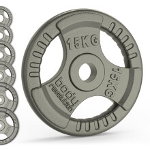 Olympic Tri Grip Cast Iron Weight Plates Pairs Sets 2 x 15kg