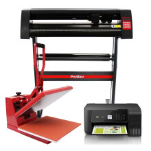 Wärmepresse & Vinylschneider Plotter T-Shirt Sublimationstransfer + SignCut Paket