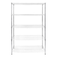 Draad Opschortende Rack 5 Tier Metal Opbergrek Eenheid Stand Keuken Kantoor Garage