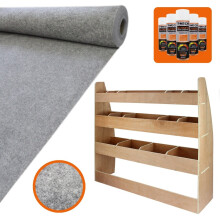 Camper Van Lining Smoke Grey 4 Way Stretch &amp; Citroen Berlingo Opbergrekken