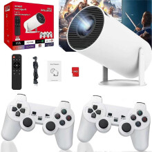 Projector, 4K Projector with Retro Gaming Console, Arcade Vision Projector, Smart Projector with Built in 20000+ Games, Retro Game Projector with 2