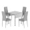 Dining Table and Chairs, PU Leather High Back 3